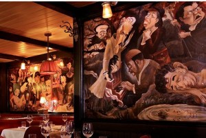 El mural en el Waverly Inn