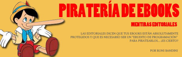 Pirateria eBooks Mentiras Editoriales